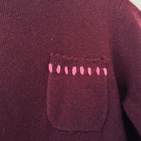 Lisa Todd Women’s 100% Cashmere Frayed Hem Sweater Size Small - Picture 5 of 7